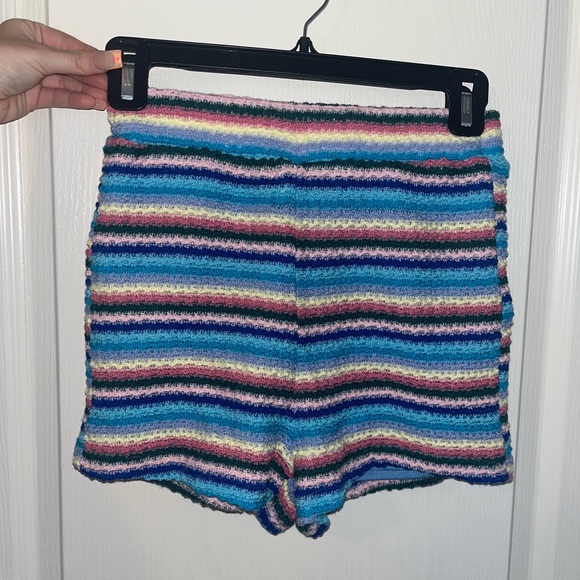 Rainbow Knit Flare Shirt & Short Set - Picture 2 of 2